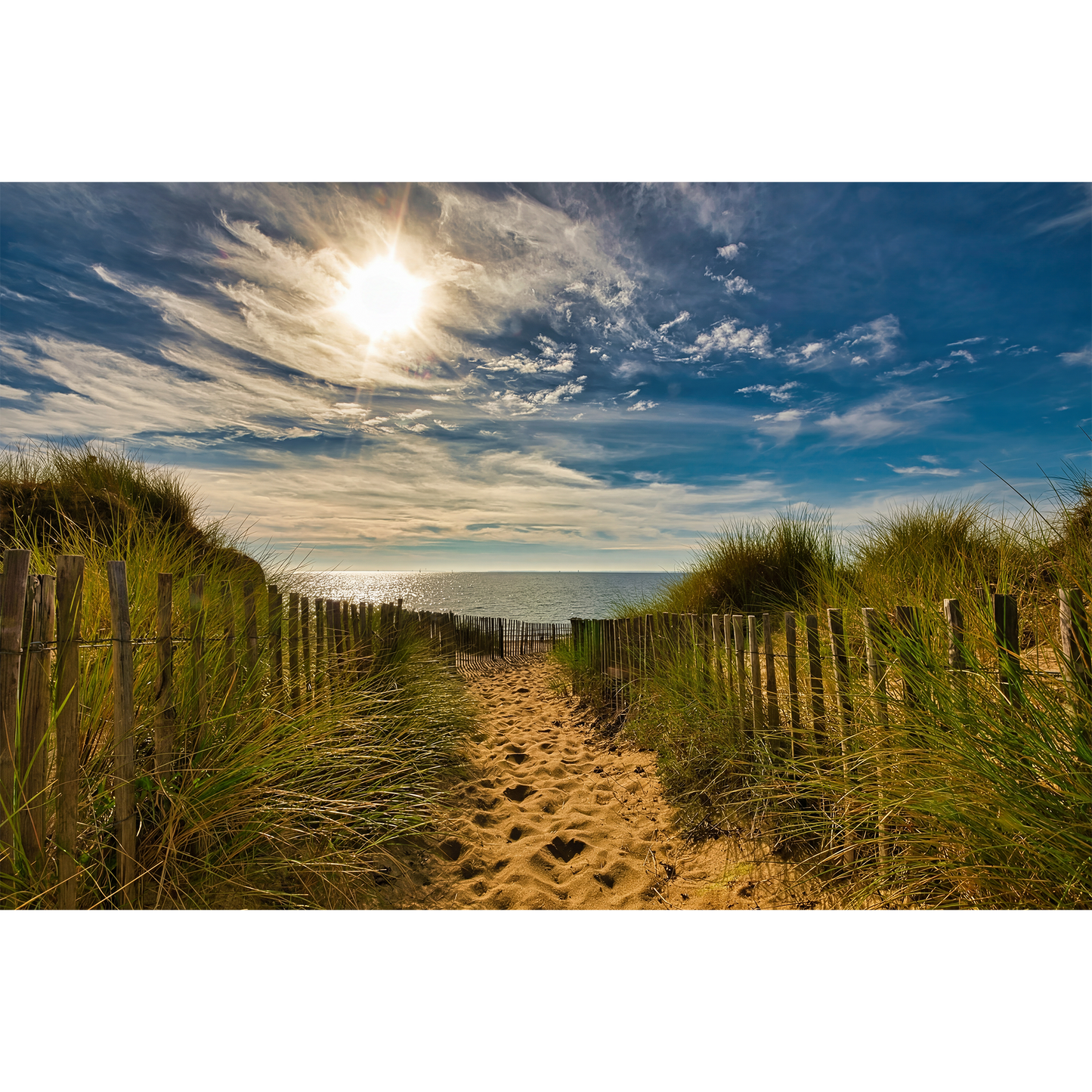 Brittany Beach, Sunlit Dune Path Leading to the Shores