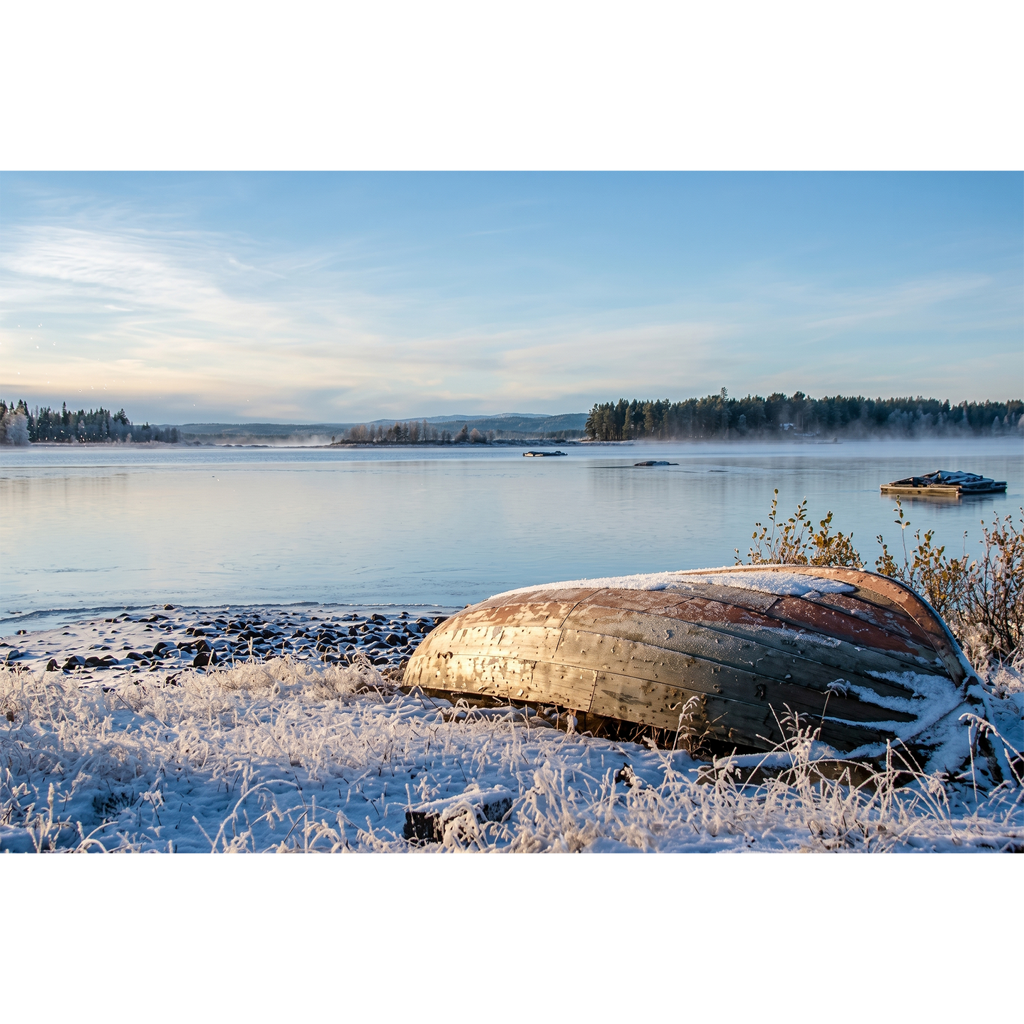 Boat at shore of Lake Uddjaur