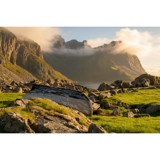 Boat at shore on a Vesterålen Island
