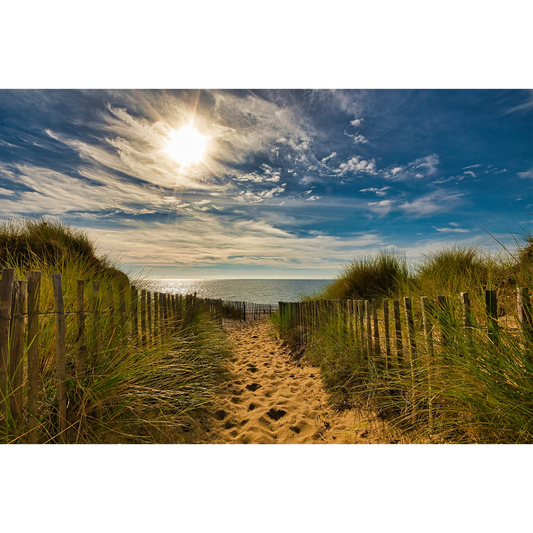 Brittany Beach, Sunlit Dune Path Leading to the Shores