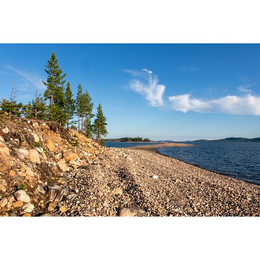 Island Shoreline on Lake Hornavan, Swedish Lapland