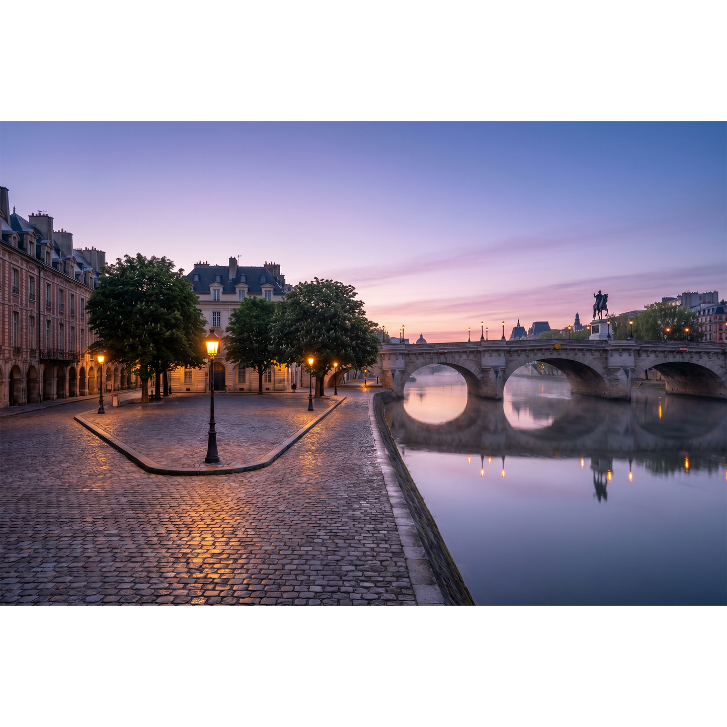 Paris - Place Dauphine and Pont Neuf