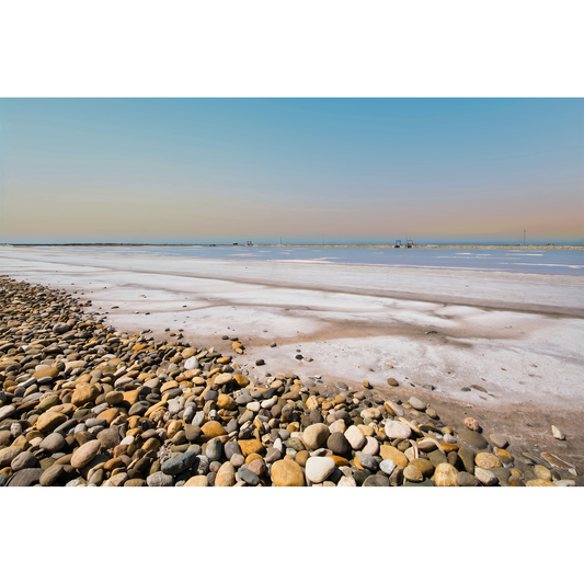 Salins de Camargue - Expansive Salt Flats and Pebbled Shoreline